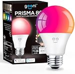 Geeni Prisma 800 2700K Dimmable A19, 60W Changement de couleur équivalent RGBW LED Intelligent WiFi Ampoule, Fonctionne avec Alexa et Google Assistant, Pas de Hub requis, Nécessite 2.4GHz WiFi (1 Boîte)