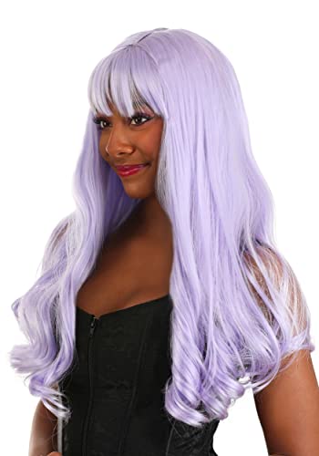 Perruque violet clair longue et wavy pour soirée déguisée de femme
