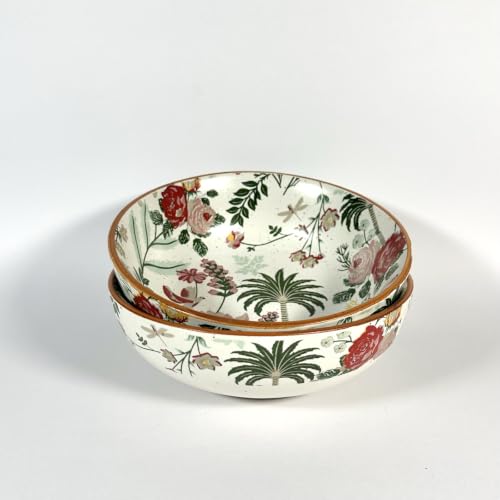 Image of SNS Palm Jumeirah Ceramic Serving Bowl Set of 2 | Salad, Curry & Snack Bowls