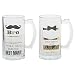 Jarra de Cerveza DKD Home Decor Negro Transparente Cristal (500 ml) (2 pcs) (13 x 8 x 15 cm)