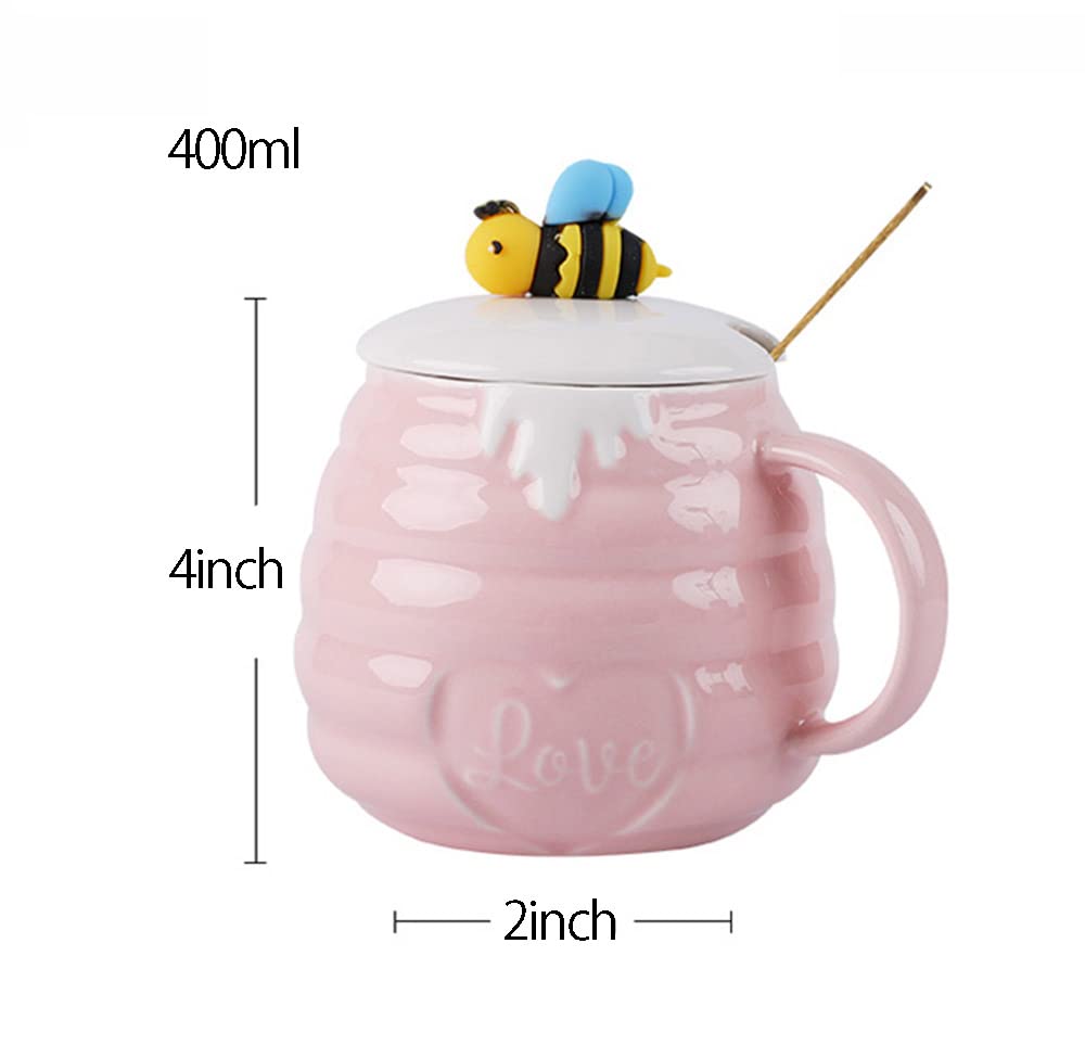 Amazon.com: Mozacona Ceramic Mug Bee Honey Jar Relief Coffee Mug
