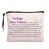 Ein Geschenk voller Zuversicht: Diese Make-up Tasche ist ein wunderbares Geschenk für Frauen, die eine extra Portion Mut und Selbstvertrauen gebrauchen können.