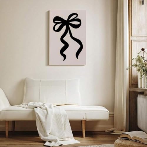 Toile murale minimaliste avec cadre 80x110 cm, décoration salon affiche design noir - 2