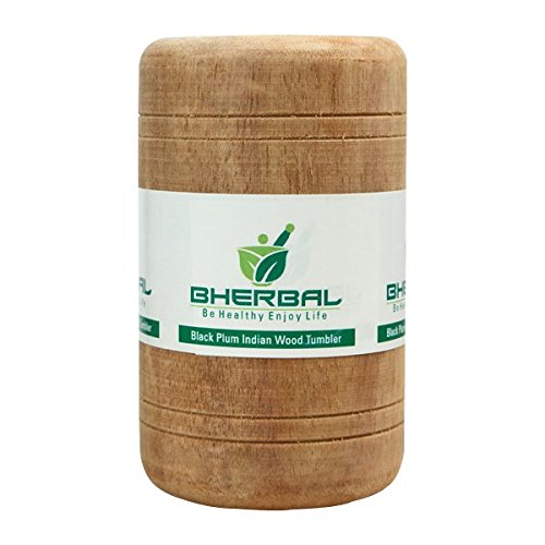 Diabetic Jamun Indian Blackberry Herbal Wood Glass Tumbler Ayurvedic