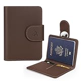 ALLIVE Passport Holder for Travel, Genuine Leather Passport Holder with AirTag Hidden, Rfid Passport...