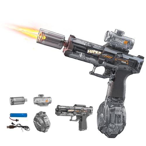 Deserthome Electric Water Guns for Adults Kids, Automatic Electric Squirt Gun with Long Range, High Capacity Water Pistol Blaster Soaker, Water Toys for Summer Outdoor Beach Swimming Pool (Gray)