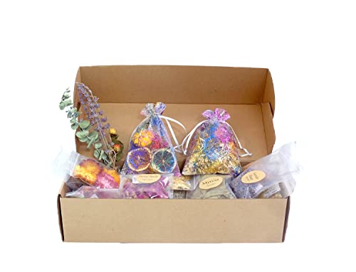Natural Dried Flowers Kit, Natural Dried Herbs With Small Flower Bouquet And Sachet Bags #TOP1