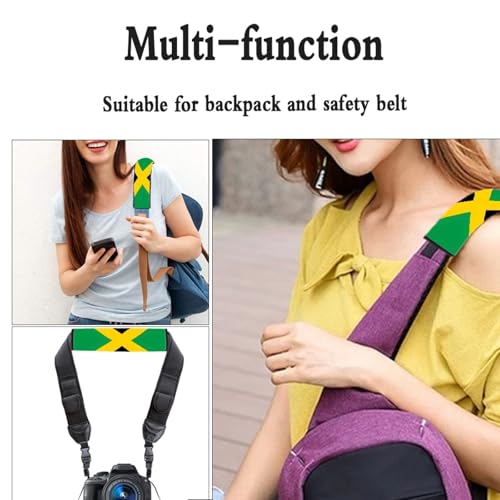 2-Pack Jamaica Flag Car Seat Belt Pads – Premium Soft Fabric, Comfortable and Supportive – Ideal for Cars, Trucks, SUVs – Show Your Jamaican Pride with Comfort