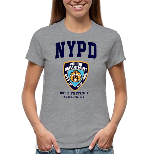 Venus Style Geschenk NYPD Brooklyn 99 T-Shirt Femme Gris Size L