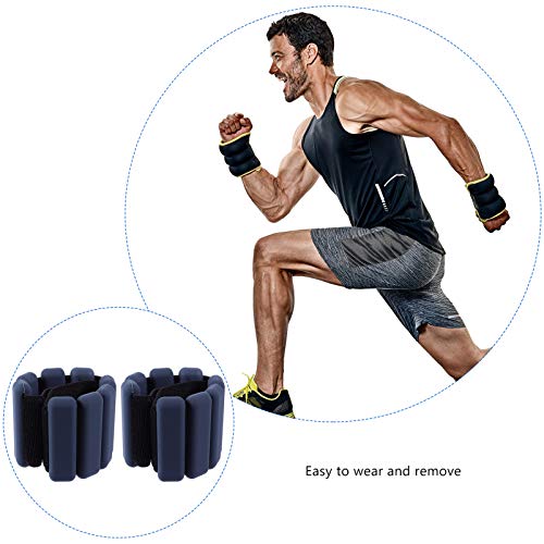 BESPORTBLE 1 par de pesos de pulso para corrida, ioga, exercícios, peso de anéis, tiras duráveis par