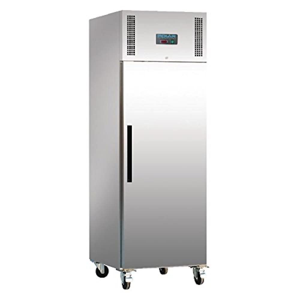 Polar Refrigeration G-Series 600W Upright Freezer 600 Litre, Stainless Steel, -20°C to -10°C, 2000(H) x680(W) x815(D) mm, Energy Rating D, 3 Shelves, Usable Capacity: 376 Ltr, R290 | G593