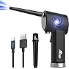 Electric Air Duster, Cordless Air Duster, Rechargeable Compressed Air Duster, 33000 RPM Air Blower, Two Smart Start Modes, Good Replacement for Compressed Air Can, Reusable Dust Destroyer…