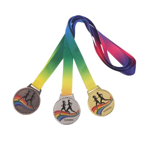 Medallas para maratón de aleación metálica robusta y cordones deportivos de alta resistencia
