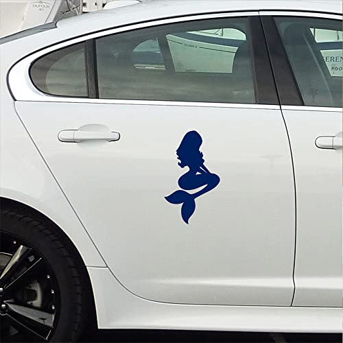 Image of Beautiful Mermaid 1 (Navy Blue) (Set Of 2) Premium Waterproof Vinyl Decal Stickers For Laptop Phone Accessory Helmet Car Window Bumper Mug Tuber Cup Door Wall Decoration