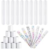 AMOR PRESENT Slap Bracelets Bulk, 64PCS White Slap Bracelets DIY Wrist Band Blank Snap Band for Kids Birthday Party Favors School Crafts Gifts Basket Stuffers Party Supplies