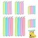 24 Pcs Clips d'étanchéité Alimentaire, Alimentaire Clip Fermeture Sachet Clip Fermeture Cuisine Pince Sachet Clip Fermeture Sac Pince pour Sac de Nourriture et Sac de Congélation, 4 Couleur 3 Tailles