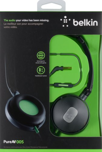 Belkin PureAV005 Cuffie extra Bass nero