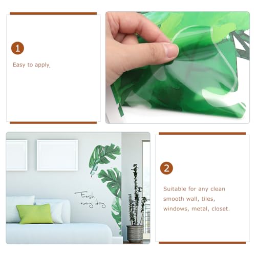 BESPORTBLE Grüne Tropische Blätter Wandtattoo Palmenblatt Pflanzen Wandaufkleber Kunst Wandbilder für Tropische Hawaiianische Luau Party Home Dekoration