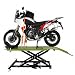 TRUTZHOLM Motorradhebebühne hydraulisch Tragkraft 560 kg Schwerlast Scherenheber Hubbereich 19-84 cm Nutzbreite 60 cm abnehmbare Auffahrrampe 4 Halteösen 45° Vorderradklemmung Hebebühne (Grün)