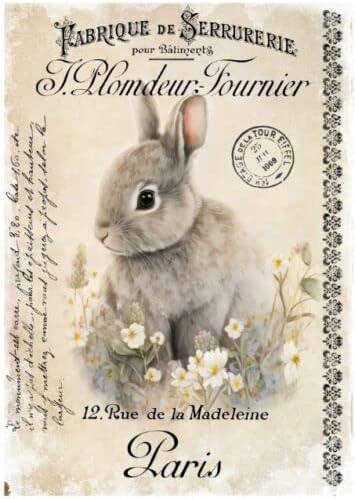 Tin Sign French Country Easter Decorations Easter Rabbit Metal Signs For Home Bathroom Restaurants Kitchen Garden Man Cave Garage Coffee Wall Decor