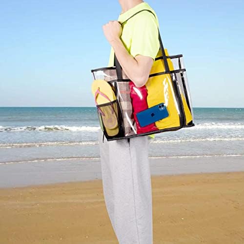 Mesh Beach Tote Bag for women & men, Clear Tote Bags for Beach,Gym, Picnic, Shopping or Travel… 3 Mesh Beach Tote Bag for women & men, Clear Tote Bags for Beach,Gym, Picnic, Shopping or Travel…