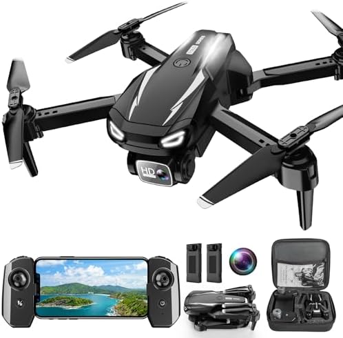 Drone com câmera, drone dobrável 1080p HD FPV para adultos inicia...