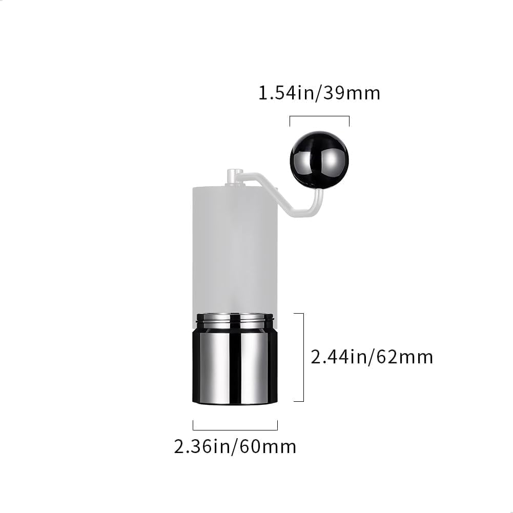 watchget Stainless Steel Coffee Dosing Cup and Handle Set Compatible with Comandante C40 C60 Coffee Manual Grinder Ball-Grip and Container Hand Espresso Grinder Accessories