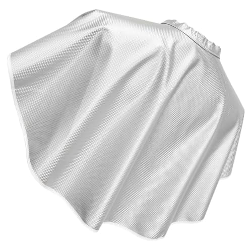 MOTHNUR Mantello da Parrucchiere Leggero e Resistente per Taglio e Colorazione Chioma Scialle Bianco Protettivo per Saloni e Uso Domestico Grembiule da Trucco per Clienti e