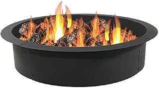 Sunnydaze Fire Pit Ring - Heavy Duty 2mm Think Steel Rim - DIY