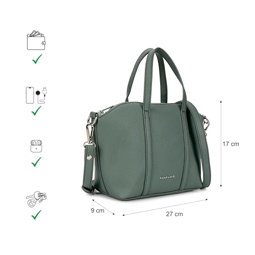 Image of Fastrack Smooth Talker Sling Bag for Women, Detachable Sling Belt, Handle Carry Option, Pebbled Faux Leather, Top Zip Closure and Inner Access Pockets, Versatile and Stylish Compact Bag