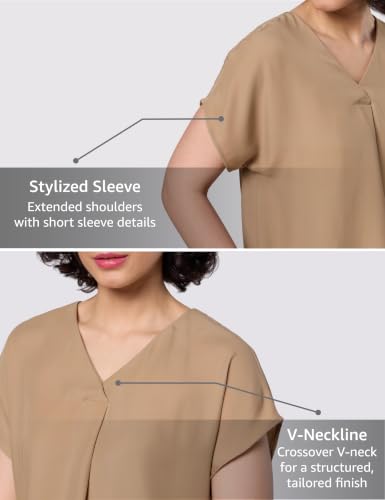 Image of Symbol Premium Women's Relaxed Fit Crop Top | Desk-to-Dinner (Available in Plus Sizes) Polyester