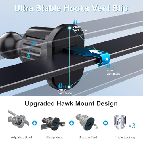Phone Holders for Your Car 3 in 1, Car Phone Holder Mount [Strongest Suction] 360° Adjustable,Dashboard/Vent Truck Stand Camera Mounts for iPhone by Generic - Image 6