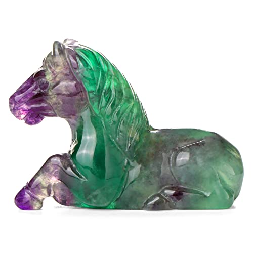 Figura de cristal caballo arcoíris para decoración miniatura 4