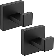 Mingzhe 2 Pçs Ganchos de Parede Ganchos de Toalha Preto Feito de Ganchos de Aço Inoxidável 304 Ganchos Antiferrugem Ganchos Impermeáveis Acessórios de Banheiro Ganchos de Casaco