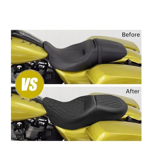 Cojín de asiento de PU para pasajero de moto Touring Road King 2009-2022 3