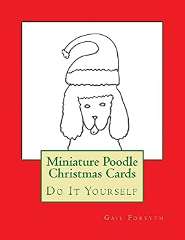 Paperback Miniature Poodle Christmas Cards: Do It Yourself Book