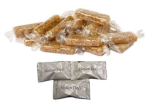 Sesame Seed and Honey Crunch Mini Candy Bars - 3 LB Bulk Bag Includes HolanDeli Mints Sesame Seed and Honey Crunch Mini Candy Bars - 3 LB Bulk Bag Includes HolanDeli Mints