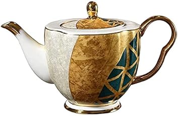 Tea Pot, Porcelain Teapot, Teapot for Infuser, Bone China Coffee Pot Ceramics Teapot for Wedding Gift Afternoon Tea Flower Teapot