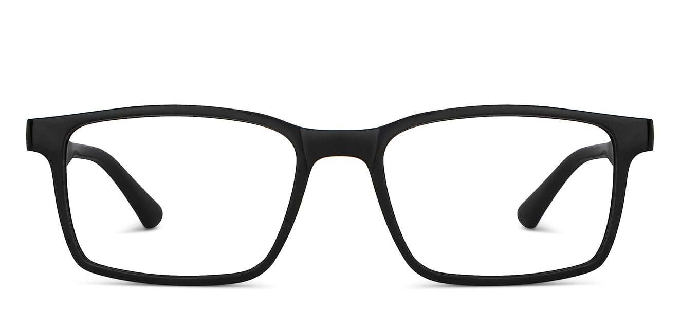 | Zero Power Blue Cut Computer Glasses | Anti Glare, Lightweight & Blocks Harmful Rays | UV Protection Specs | Men & Women | Medium | LB E14454