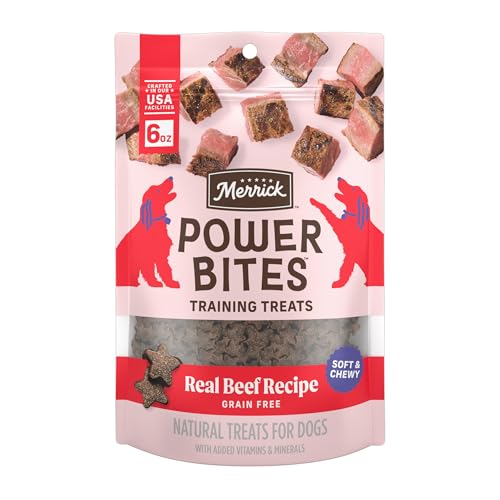Merrick Power Bites Real Texas Beef Recipe Treats 6oz