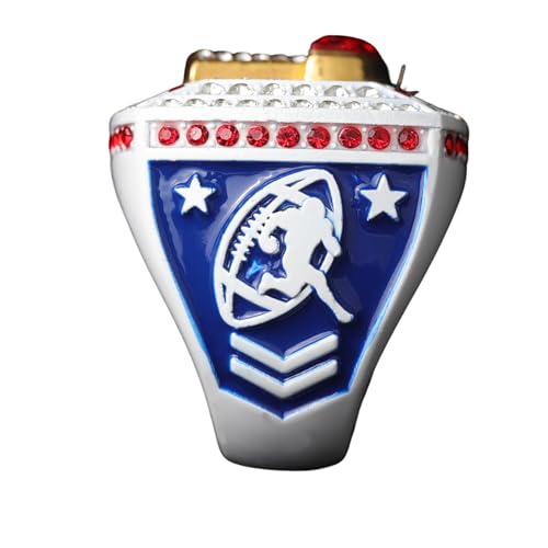 Image of 12 pcs Pack FFT02 6 Styles Football Championship Trophy Ring Champion and Finalist Awards Finger Size 9