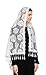 Wgior Rose Rectangular Chapel Veil Scarf Catholic Church Veils Mantilla Wrap Shawl Mass Head Covering (White)