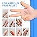 20 Pcs Gel Finger Protectors, Finger Caps Silicone Fingertips Protection, Reusable Soft High Elastic Fingertip Bandages for Relief Fingers Arthritis, Cracked , and Other Fingers Pain(Multi-Size)