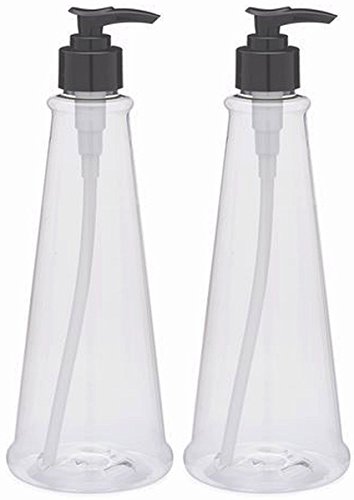 Earth's Essentials (2 Pack) Versatile 16 Ounce Refillable Pump Bottles. Excellent Liquid Hand soap Dispenser. Great for Dispensing Homemade lotions, shampoos and Massage Oils.