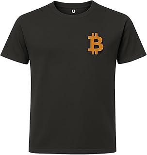 Camiseta B 3D Hombre | Logo ₿ Naranja en Relieve | 100% Algodón Premium