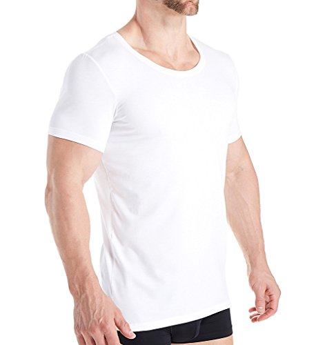 Hanro Men's Cotton Superior Short Sleeve Crew Neck Shirt