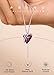 prino Love Heart Necklaces for Women,Silver Plated Pendant with Birthstone Crystals,Jewelry Gifts for Wife,Mom,Girlfriend on Mother's Day,Anniversary,Birthday, Christmas,Valentine's day