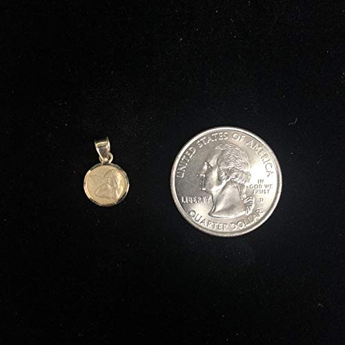 Ioka - 14K Gold Guardian Angel Pendant Religious Little Cherub Charm For Necklace Or Chain #TOP3