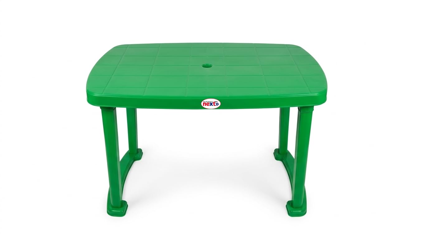 Next NPPL Flora Plastic Dining Table 4 Seater Rectangular – Green