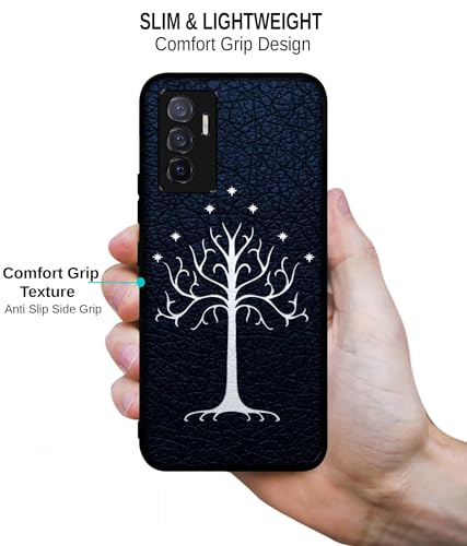 Image of Magic Tree Pattern Design Premium 2D Printed Metal Back Case Cover for Vivo V23E 5G / Y75 4G